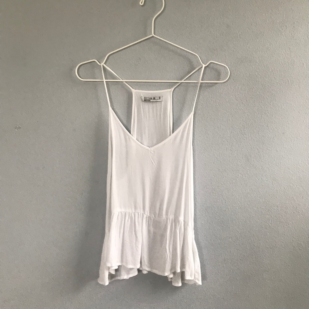 Cotton on peplum top tank top